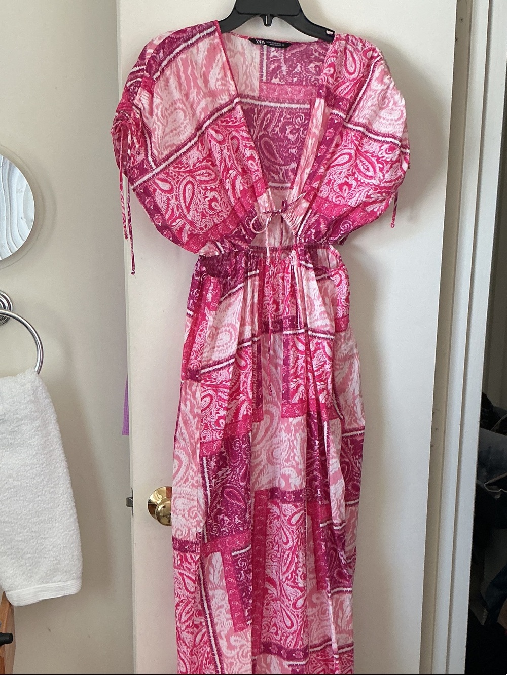 Zara Pink Paisley Maxi Dress